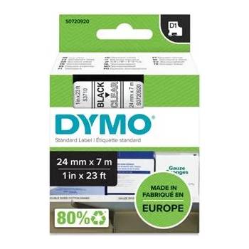 DYMO Етикетираща лента за машини, 24 mm x 7 m, DYMO "D1", прозрачно-черна (53710)