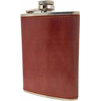 Ploskačka hnedá kožená 240 ml