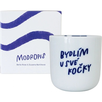 Bella Rose Porcelánový hrnek Bydlím u své kočky bílá barva porcelán 270 ml – Zboží Dáma