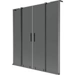 Mexen Velar L Двойно плъзгащ параван за вана, 2-крило, 150 x 150 см, графит, четкан (896-150-003-42-66)