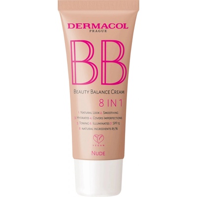 Dermacol BB Beauty Balance Cream 8 IN 1 SPF15 ochranný a zkrášlující bb krém 2 Nude 30 ml