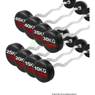 4Gyms Fixné zakrivené činky 10–50 kg polyuretán 1050Z