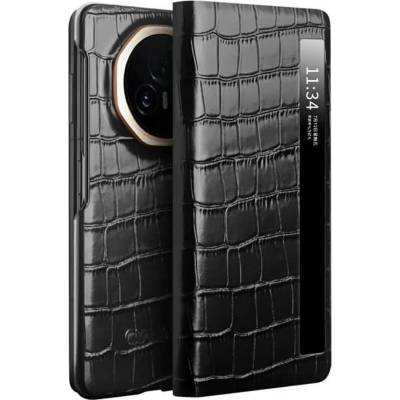 Qialino Активен Калъф за Honor Magic V3, Qialino Smart Stand Book Case, Черен (5966011402062)