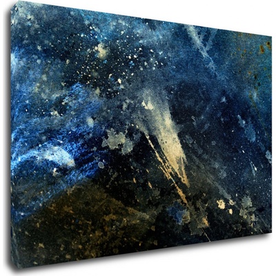 Impresi Obraz Abstrakt modrý se zlatým detailem - 90 x 60 cm