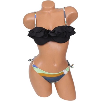 Image 1 of Дамски бански в черно с цветен десен