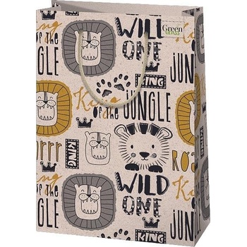 Cardex Екологична подаръчна торбичка, Детска с лъвчета, 24х35 см