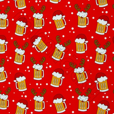 Vánoční pivo na červené počesaná teplákovina