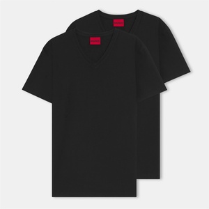 Hugo Тениска Hugo Short Sleeve V Neck T Shirt - Black