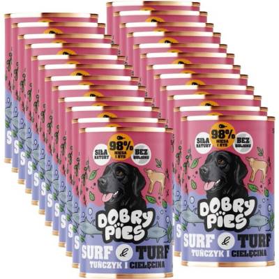 Dobry pes s tuniakom a teľacím mäsom 24 x 400 g