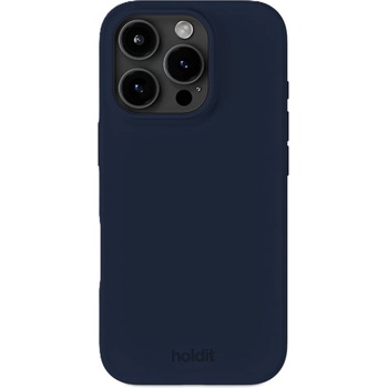 Holdit Гръб Holdit Silicone за iPhone 16 Pro - Midnight Blue