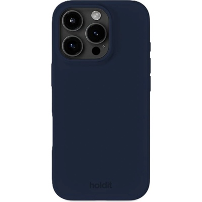 Holdit Гръб Holdit Silicone за iPhone 16 Pro - Midnight Blue