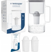 Wessper D2 Borosilicate Aquaclassic 3,3 l strieborná/sivá