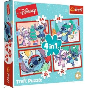 Trefl Puzzle 4v1 Stitch Xmas (94130)