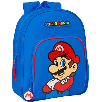 Super Mario Училищна чанта Super Mario Play Син Червен 28 x 34 x 10 cm