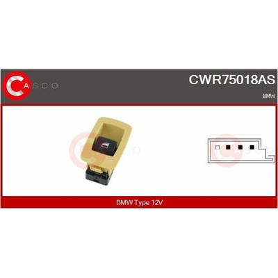 Spínač elektrického otvárania okien CASCO CWR75018AS