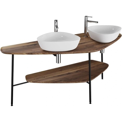 Vitra Plural deska pod umyvadlo 160 cm tmavý dub 64043 – Zboží Dáma
