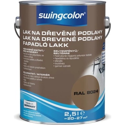 Swingcolor Podlahový lak na dřevo, hnědobéžový, 2,5 l 6160.T02,5.8024