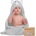 KeaBabies Бебешка Хавлия с качулка От Органичен Бамбук Слонче KeaBabies