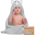 KeaBabies Бебешка Хавлия с качулка От Органичен Бамбук Слонче KeaBabies