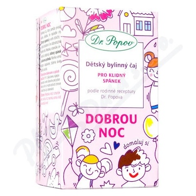 Dr.Popov Dětský bylinný čaj-Dobrou noc 20 x 1.5g