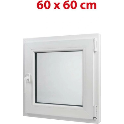 Okna hned Aplast 60 Plastové okno 600 x 600 mm otevíravě-sklopné pravé bílé pro vedlejší prostory