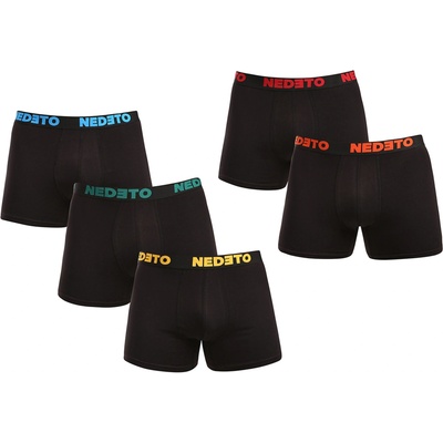 Nedeto Комплект от пет - мъжки боксерки Nedeto черни Nedeto | Cheren | МЪЖЕ | L