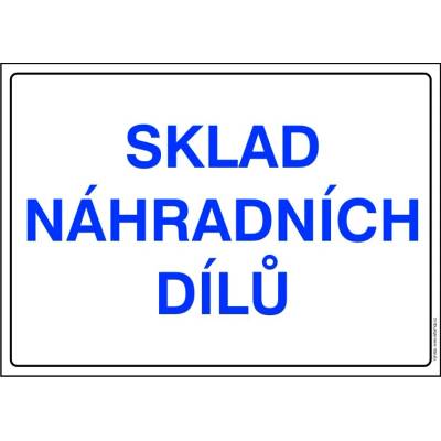 RAFO Samolepka Sklad náhradních dílů Velikosti: A5 (15 x 21 cm)