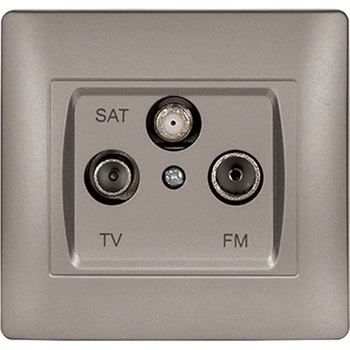 ELMARK Rhyme Тv+fm+sat КОНТАКТ СИВ МЕТАЛИК (11684)