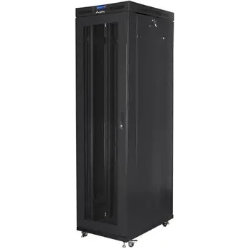 Image 1 of Lanberg Комуникационен шкаф, Lanberg rack cabinet 19" free-standing 47U/800x1000 (flat pack) with mesh door lcd black v2 (FF01-8047-23BL)