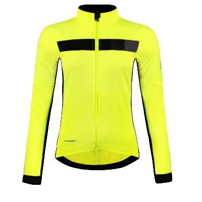 Force FROST LADY fluo-čierna dámska softshell cyklobunda - S