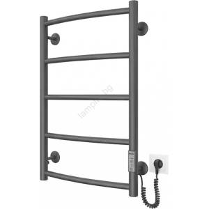 Mario Radiators Банен радиатор-лира CLASSIC 65W/230V 66x42 cm неръждаема стомана/антрацит дясна (MR0078)