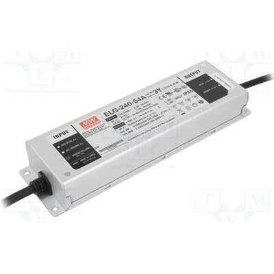 MEAN WELL ELG-240-54A-3Y Napájecí zdroj: spínaný; LED; 240W; 54VDC; 2,23÷4,45A; 100÷305VAC