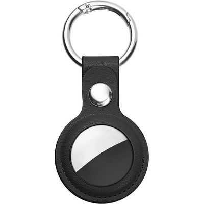 Techsuit Ключодържател от изкуствена кожа за Apple AirTag - Techsuit Vegan Leather Keyring AirTag Case (черен) (KF2317298)