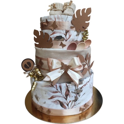 BabyDort třípatrový plenkový dort pro miminko EUKALYPTUS – Hledejceny.cz