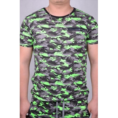 Tričko Anthony denim Camo green-camo