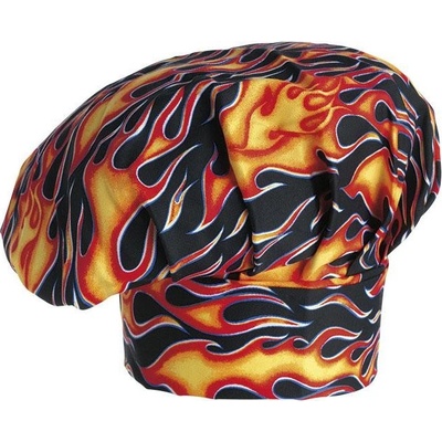EGOchef Vysoká kuchařská čepice vzor plameny E-7000110A – Zbozi.Blesk.cz