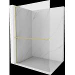 Mexen Kioto+ L душ кабина с рафт Walk-in 65 x 200 cm, прозрачна, златно четкано - 800-065-123-55-00 (800-065-123-55-00)