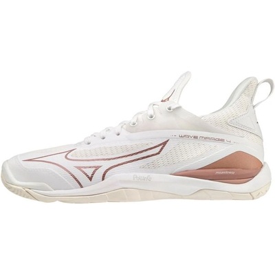 Mizuno Женски бадминтон/скуош маратонки Mizuno Wave Mirage 4 - white/rose/snow white