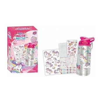 Norimpex Water bottle with unicorn, with sticker. , 500 ml, cards