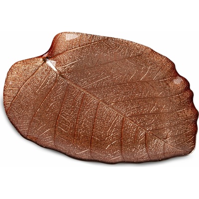 Eurofirany sklenený podnos EmmA 28X25X2cm medený