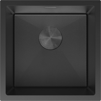 Mexen Trixo мивка от неръждаема стомана с 1 отделение 440 x 440 мм, черен HC - 6413441000-70HC (6413441000-70HC)