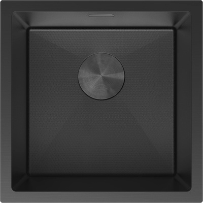 Mexen Trixo мивка от неръждаема стомана с 1 отделение 440 x 440 мм, черен HC - 6413441000-70HC (6413441000-70HC)