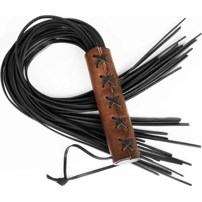 Whips Primal Bond Large Braided Flogger Brown