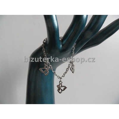 Bizuterka-eshop.cz s motýlky stříbrný BZ-04339