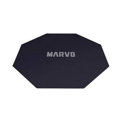 Herní, podložka pod křeslo, Marvo, GM02, 1100 x 1100 x 2 mm, černá, protiskluzová