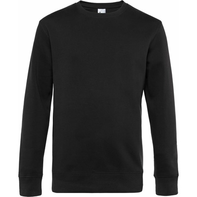 B&C KING Crew Neck pánska mikina čierna pure