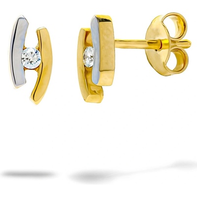 Blink-Blink napichovacie kombinované náušnice s diamantami 3109ZBDG