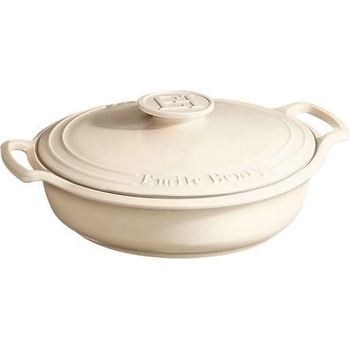 Emile Henry Керамична тенджера emile henry sublime с капак - Ø38 см (3.2 л) - цвят екрю (eh 4793-56)