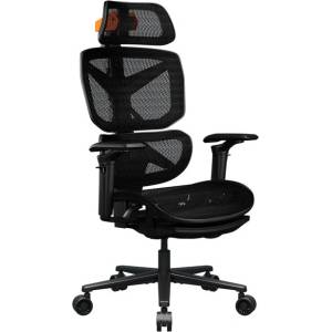 COUGAR Геймърски стол Cougar Gaming Terminator Air, до 120kg, 3D регулируема облегалка и подлакътници, стоманена база, черен (CGR-TAR-ORB)