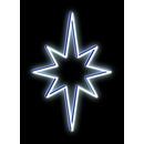 DecoLED LED svetelná hviezda na vrchol stromu 80 x 120 cm ľadovo biela